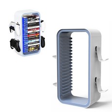 PS5 게임타이틀 수납장 18P 게임패드 거치대 파워업 PS4 XBOX 닌텐도스위치2, 블루, 1개, 파워업 게임타이틀 수납장