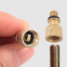 슈레더to던롭 아답타 자전거 공기주입기 밸브 변환 어댑터 젠더, 1개, 단품