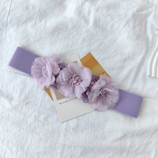 라인탠스스트랩 밴딩벨트 입체 꽃 장식 댄스스포츠