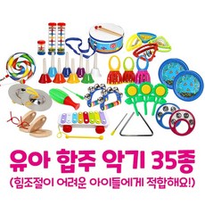 캐스B 맑은소리 악기 35종 어린이 유아 합주 리듬감 율동감 청각 발달, 1세트