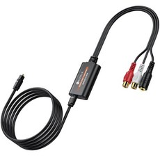 네오텍 SPDIF에서 RCA+3.5mm 광학 아날로그 오디오 어댑터 192kHz DAC 컨버터 내장 증폭기 칩 HDTV 셋톱박스 DVD 블루레이