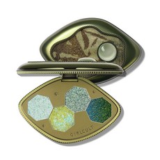 GIRLCULT 4색 스파클 아이섀도우 팔레트 - 올 쉬머 블루 그린 쿼드 고발색 글리터 마감 오래 지속되고 블렌딩 가능 데일리 또는 파티 룩을 위한 쿨 톤 아이 메이크업, #61XiaCao, 1개