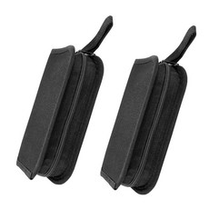 우마키 2팩 소형 공구 파우치 정리함 13개의 조절 가능한 루프와 수납 벨트가 있는 캔버스 지퍼 공예 제작 유지보수 전기 기술자 및 목수를 위한 유틸리티 가방 8인치 x 4인치, black-2pcs