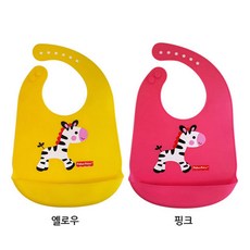 피셔프라이스 실리콘 이유식 턱받이 /유아용 턱받이/방수턱받이, 옐로우, 1개, 1개입