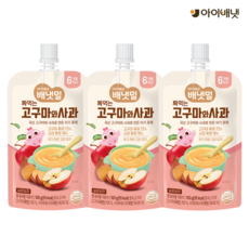 배냇밀 짜먹는 이유식, 혼합맛(고구마/사과), 100g, 3개
