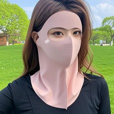 KC인증 자외선차단 쿨링 올페이스 커버 3D아이스실크 넥가드 얼굴 햇빛가리개, 1개, 올페이스 커버(블랙)