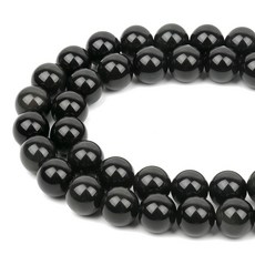 HAAMIIQII 60pcs 6mm Natural Black HAAMIIQII 60pcs 6mm Natural Black Obsidian Stone Beads Round Loose, 미정, 6mm 60pcs