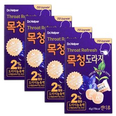닥터헬퍼 목청 도라지 목캔디 10정 4개/도라지 오미자농축액 상쾌한목, 40.5g, 4개