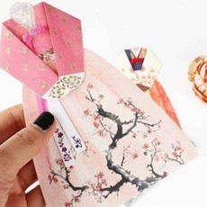 매화 수채 한복카드 고급 외국인선물 외국인손님