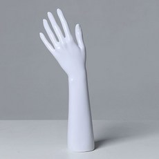 실리콘 손 모형 팔짜 손마네킹 소품 마네킹 네일아트, 1개, D4 화이트 왼손