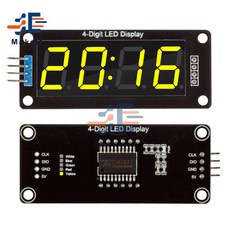 0.56 인치 "TM1637 4 자리 6 비트 7 세그먼트 디지털 튜브 클럭 모듈 Arduino 용 이중 도트 LED 디스플레이, 07 4 Digit yellow
