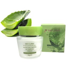 (3 세트) 3W 알로에 풀워터 엑티베이팅 초보습 크림 50g