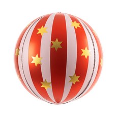 하늘풍선파티 크리스마스 유럽풍 서커스 서커스패턴 옹브레 은박풍선 40cm 레드