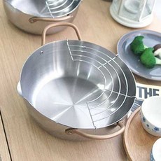 튀김전용 일본산 히로유키 스텐 튀김냄비 소, 본상품선택