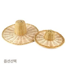 더담고 대나무 패랭이 모자 ( 전통 주점 포차 한옥 인테리어 등갓 무드등 조명 장식 연극 의상 소품 김삿갓모자 공예소품 ), 패랭이 중지름 27.5cm
