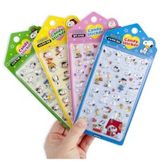 정품 스누피 찰리브라운 봉봉드롭 봉봉스티커