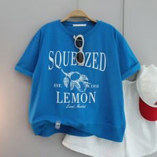 달콩 여성 여름티 LEMON레터링반팔맨투맨