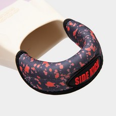 사이드킥 핀패드 오리발패드 숏핀패드 오리발양말, 블랙&레드