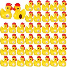 Suzile 미니 레진 야구 오리 피규어 50개 작은 스포츠 플레이어 미니어처 파티 선물 여름 해변 활동 카니발 마이크로 풍경 장식품 인형의 집 정원 액세서리 236958, 야구 선수 덕스