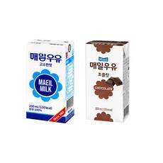 매일우유 멸균 200ml 24개 무배/고소한맛12+초콜릿12