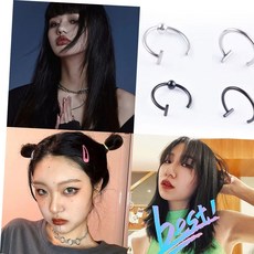 입코귀찌 이어커프 페이크링 트릭 입술 코링 커프 피어싱 패션