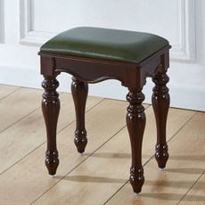 침실 화장대 스툴의자 인테리어 체어 의자 엔틱 스툴 유럽식, 원통형 진녹색 43cm, 1개