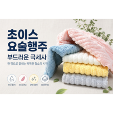 초이스 부드러운 극세사 요술행주, 5개, 혼합5종
