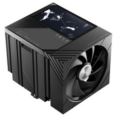 TRYX 트릭스 TURRIS 620 CPU 공랭 쿨러 5.0인치 IPS 맞춤형 스크린 280W TDP 듀얼 타워 리플로우 솔더링 방식 디스플레이 포함 KANALI 레일 마운트, Black