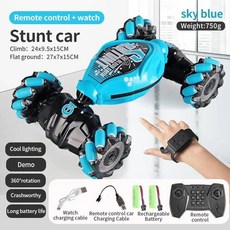 LED 조명이 있는 4WD 1 16 스턴트 RC 자동차 제스처 적외선 유도 트위스트 등반 무선 제어, 13 Dual control-2B