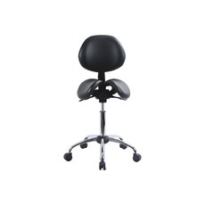 真皮可調式靠背款雙馬鞍椅(901SBL-2F)台灣製 舒適辦公 減壓護腰, 氣壓棒(中):270mm+200mm氣壓