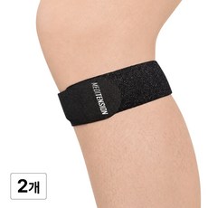 메디텐션 무릎보호대 슬개건 슬개골 러닝 관절 보호대, 블랙, 2개