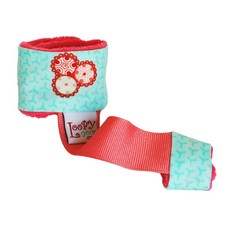 美國Loopy Gear 寶寶玩具手腕帶 防掉夾 玩具夾 玩具鍊 (LAVIDA官方直營) 安全防掉落, 1個, 玫紅藍花火