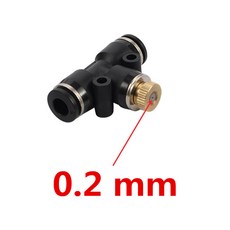 슬라이드 잠금 티 커넥터 황동 분무 깍지 정원 급수 키트 3/16 인치 나사산 0.2mm 2 개, 05 black, 1개