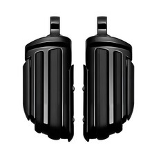 오토바이 풋페그 10mm 파일럿 수 마운트 스타일 발판 할리 투어링 FLST 소프테일 다이나 스포스터에 적합 크롬 #4, 블랙#4