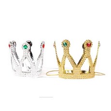 생일 왕자왕관 홈 파티 백조왕자왕관 학예회소품, 1개, 골드