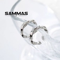 SAMMAS 莫比烏斯耳夾 無耳洞耳環 個性嘻哈耳夾式圈圈耳環