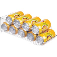 냉장고 또는 식료품 저장실용 아이디자인 소다 캔 디스펜서 - 투명 미국산, Pack of 3