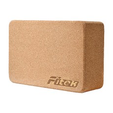 【Fitek】軟木瑜珈磚 70D高密度瑜珈磚 高硬度 邊角圓滑天然環保 瑜珈輔助用品 軟木塞瑜珈磚 支撐止滑磚 瑜珈用品, 1個
