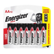 勁量Energizer 3號AA / 4號AAA 鹼性電池 12入, 1個, 4號12入