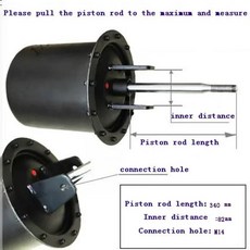 자동차 타이어 체인저 대형 실린더 비드 브레이커 부품 직경 유지 보수 도구, 1개, 3. M12  340mm 82mm