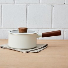 모던하우스 다크우드 블랑 세라믹 코팅 인덕션겸용 편수냄비 18cm 514408