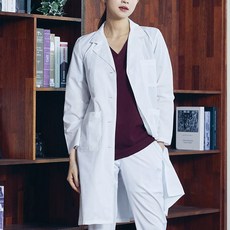 TC45수 긴팔 베이직 영양사 가운(여)/화이트 실습복 위생복-H-201-2