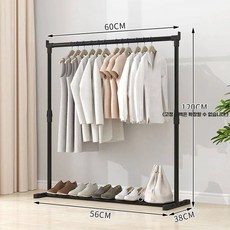 키낮은행거 높이조절 스탠드 수납 랙, L. 새로운 고정형 단일 기둥 길이 60mm 소형