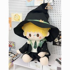 棉花娃娃40cm娃衣一番坐姿衣服 40厘米公仔玩偶魔法學院套裝 威廉, 1個, 魔法學院單品帽子（無娃娃）,藍色