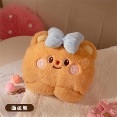 加長大號卡通可愛, 1個, 黃色麵包熊電熱水袋【國標防爆】加厚加絨
