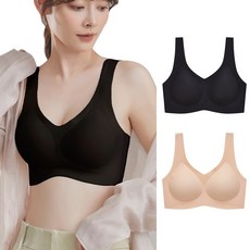 SAHINER 패드일체형 심리스 브라 1+1