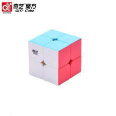 奇藝魔方 順滑益智玩具, 1個, 2階彩色