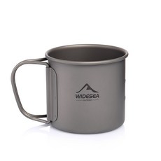 Widesea 캠핑 티타늄 컵 200 250 300 375 450 600 750ML, 450ML, 2개