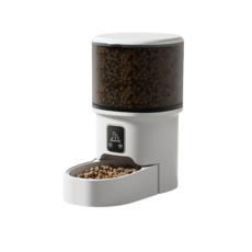 智能定時定量寵物餵食器 4L大容量WiFi連接, 遠程加餐+定時定量, 1個, 4L