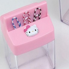 성심샵 헬로키티 사각 자석크립통 사무용클립